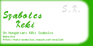 szabolcs keki business card