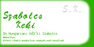 szabolcs keki business card